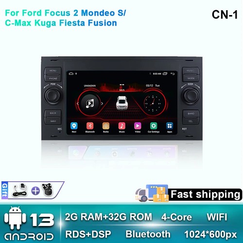 Radio de coche pantalla GPS para Ford Focus 2 Mondeo S/C-Max Kuga Fiesta Fusion CarPlay - Imagen 12 de 34