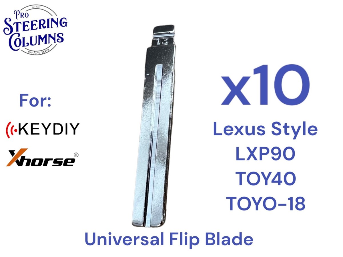 10x XHORSE KEYDIY UNIVERSAL FLIP KEY REMOTE KEY BLADES UNCUT LEXUS