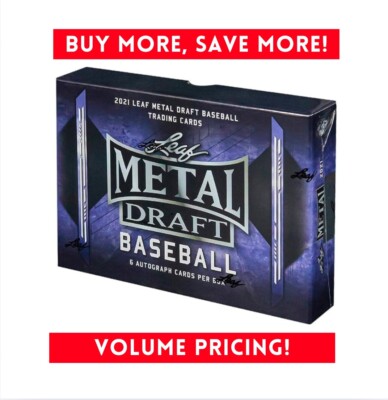 2021 Leaf Metal Draft Baseball Hobby Box 6 AUTOS PER BOX