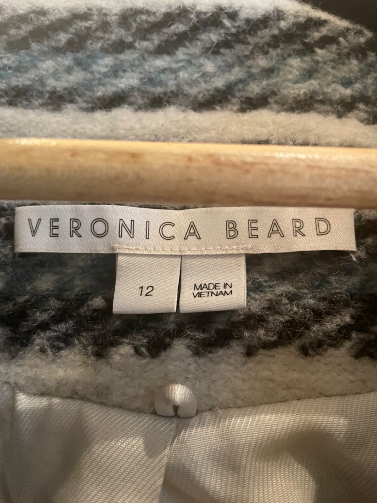 Veronica Beard Cael Wool Leather Toggle coat jack… - image 2