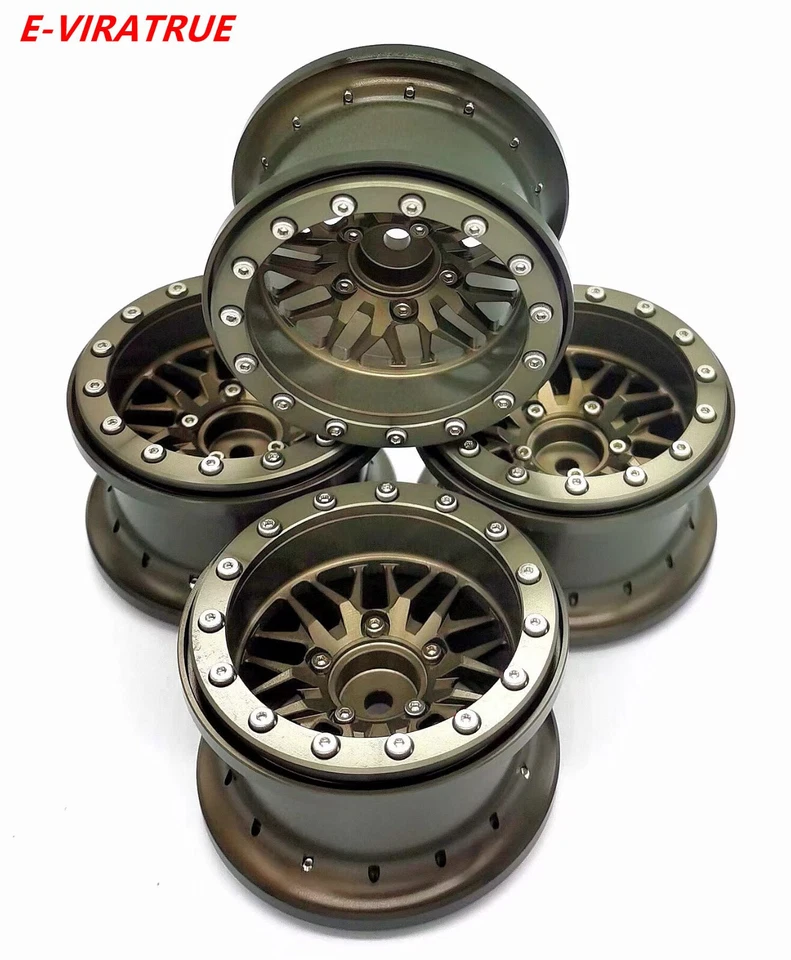 E-VIRATRUE Hard Anodized 2.2''Alu Wheel For SCX10&TRAXXAS TRX-4 Sport High Trail - Image 2 of 3