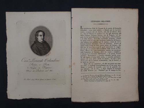 Ritratto Ortolani 1819: Leonardo Orlandini Storico e Poeta - Picture 2 of 7