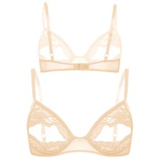 Women Floral Lace Bras Top Lingerie Underwear Unlined Hollow Out Bralette