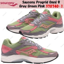 Saucony Progrid Omni 9 Gray Green Pink S70740-1 Men's Size