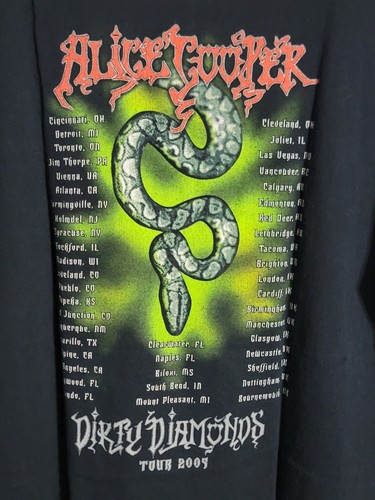 T-shirt vintage Alice Cooper tour 2004 taglia L grande - Foto 9 di 14