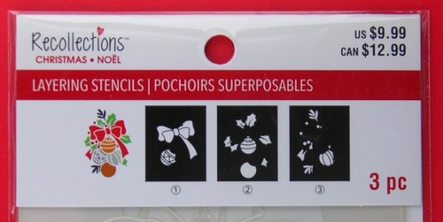 6 Recollections Christmas Layering Stencils-Wreath,Tree,Home,Ornament & More NIP - Picture 6 of 20