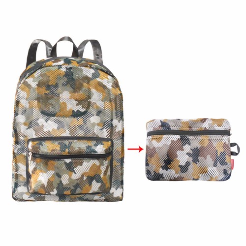 Mochila plegable de malla para ver a través de la bolsa de libros escolares playa caminata viaje gimnasio mochila - Imagen 51 de 54