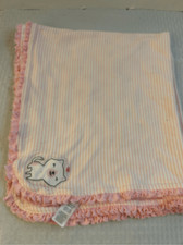 Carters replacement baby blanket cats hearts pink stripes ruffles 26x30