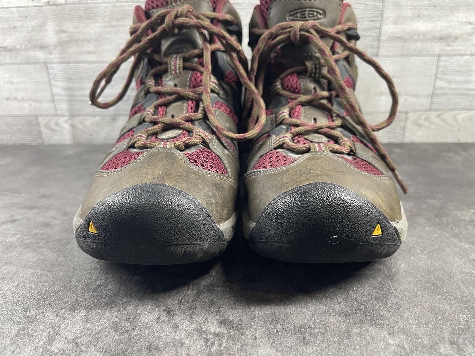 Stivali Keen donna 6 M scarpe Koven pelle marrone impermeabili comodi scarponi da trekking