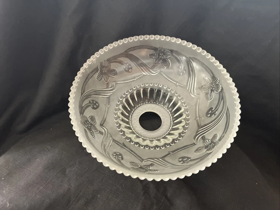 Torchierre Art Deco Floral Vintage Con Remolino Vidrio Reemplazo Para Lámpara de Pie Foto 2 de 4