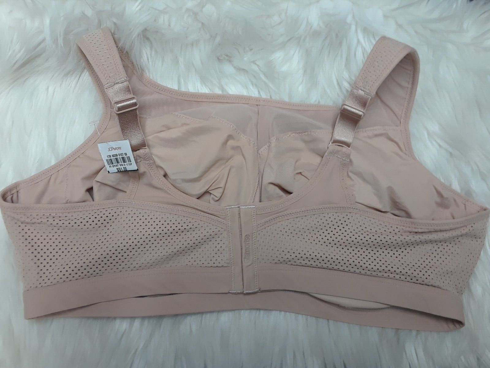 GLAMORISE High Impact UNDERWIRE Sports Bra style 9066 Nude [size 46F ...