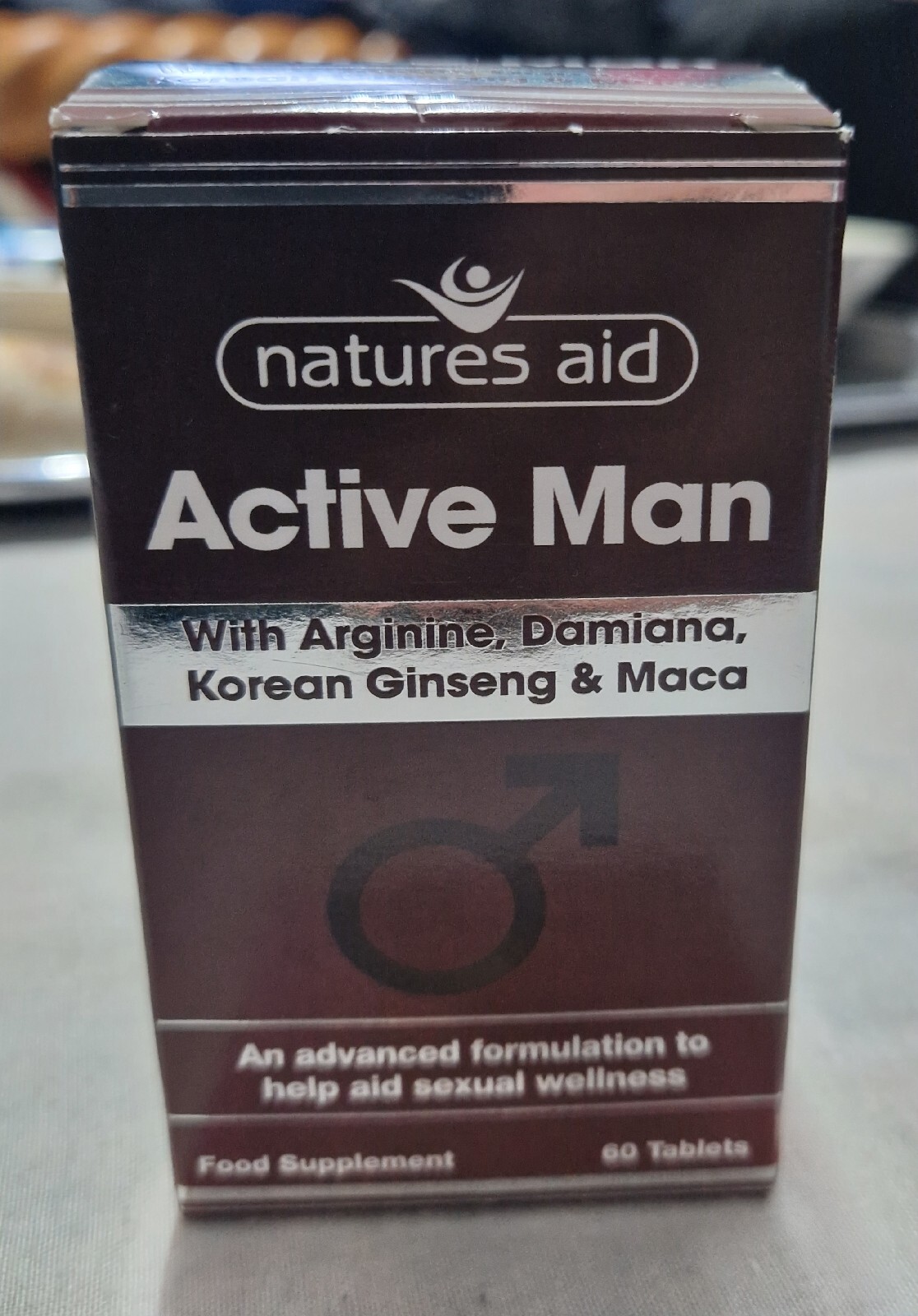 Natures Aid Active Man with Arginine, Korean Ginseng and Maca, READ