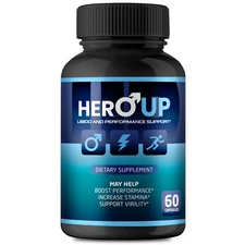 Hero Up Men Enhancement Pills, HeroUp Male Health Support Capsules 60ct