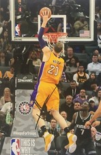 12)Timofey Mozgov signiert NBA Basketball Gro&szlig;foto Unterschrift Autogramm signed