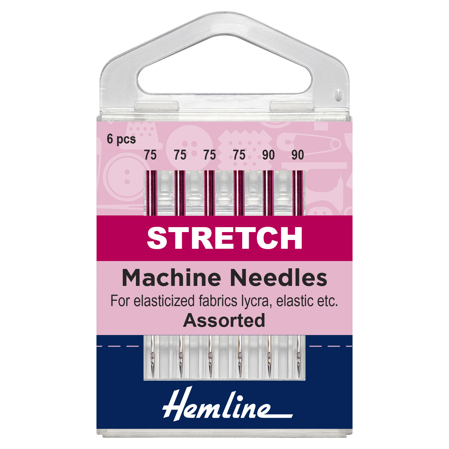 Hemline Assorted Stretch Machine Needle 5 Pack Size 75 - Image 2