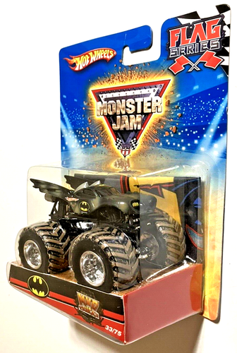 Hot Wheels ~2009 ~ BATMAN BATMOBILE ~ Monster Jam ~ FLAG SERIES ~ #33/75 ~VG+ - Picture 5 of 11