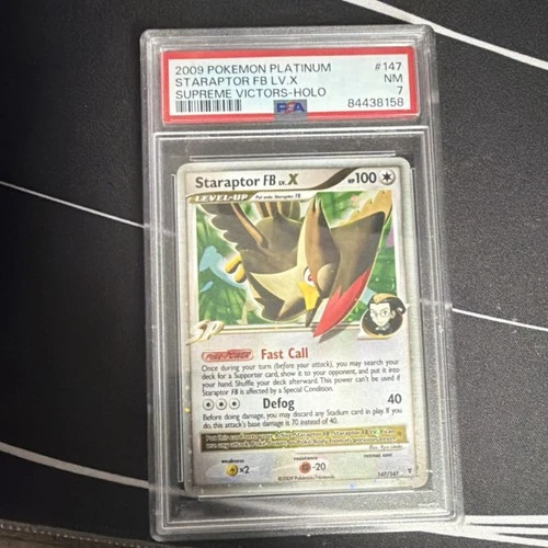 Staraptor FB Lv.X Supreme Victors 147/147 Ultra Rare Holo Level Up (2009) PSA 7