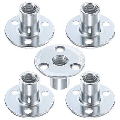 M METERXITY 5-Pack M12x25mm T-Nuts Zinc Plated Carbon Steel Tee Nut 3-Hole Ro...