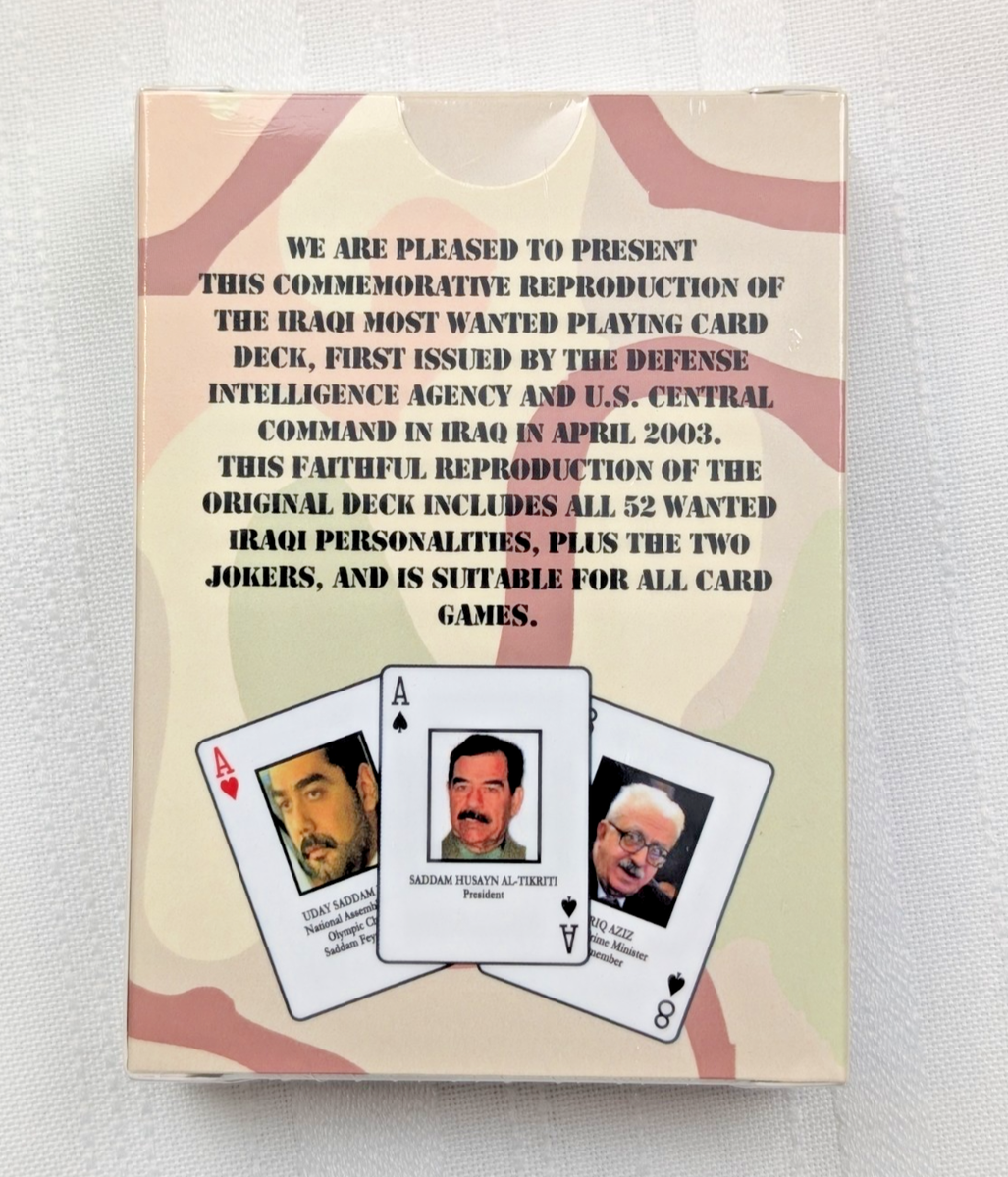 2003 Iraqi Most Wanted Playing Cards Military Iraq - Sealed! New