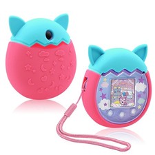 Winceed Silicone Case for Tamagotchi Pix Virtual Pet Game Turquoise pink