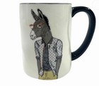 NIB Animal Hipster Coffee Mugs 6pc Set 17.5 oz Stoneware by Signature Housewares — photo 5