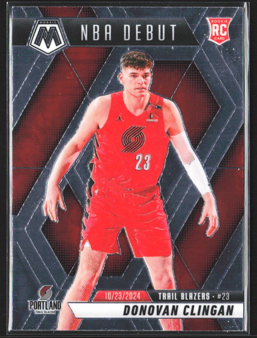 2024-25 Panini Mosaic #261 Donovan Clingan Base Mosaic