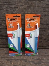 BIC 4-Color Original Retractable Ball Pens, Medium Point 1.0mm , Lot Of 2