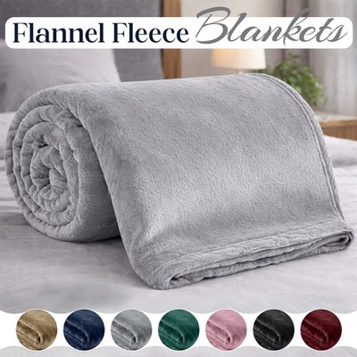 Extra große Flanell Fleece Decke Doppel Wendebett Sofaüberwurf King Size