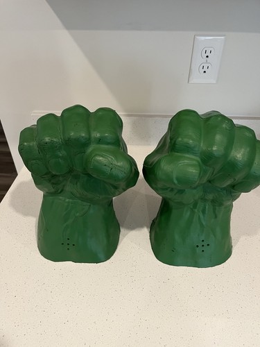 Hulk Hands Green Costume Fists Pair Vintage 2003 Working Sound