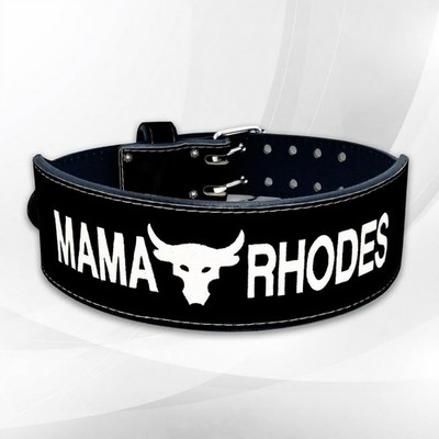 Mama Rhodes Weight Lifting Belt The Rock Power Lifting White And Black All Sizes