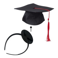 Graduation Cap Headband Anti-Fall Hairband for Students Graduates
