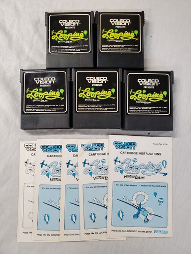 Looping (Colecovision, 1983) Cartridge & Manual Cleaned And Tested