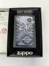 ZIPPO HARLEY DAVIDSON IRON EAGLE BLACK MATTE LIGHTER NEW
