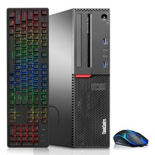 Lenovo Desktop Gaming PC i5-6th 32GB Ram 512GB SSD AMD RX-550 RGB-KB M Windows11