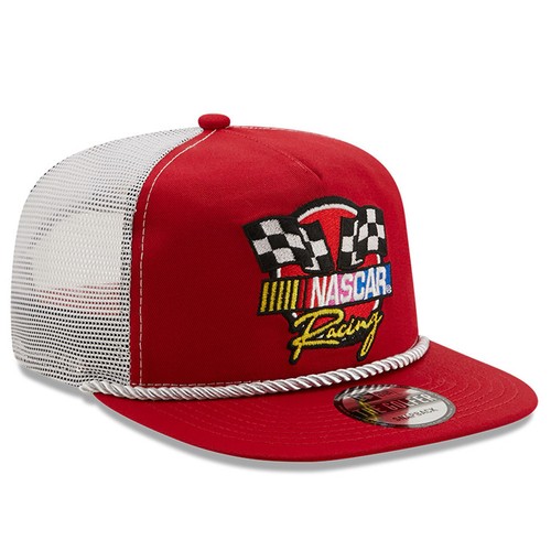 Men's New Era Red/White NASCAR Golfer Snapback Adjustable Hat - Picture 3 of 5
