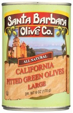 6 Oz Santa Barbara Olive Co. Large Pitted Olives