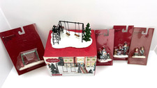 Lot St Nicholas Square Village 2 Swing Sets 3 Sets Children Figurines New