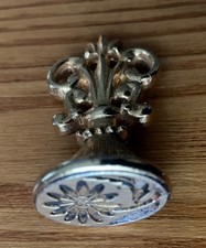 sceau è cacheter en bronze doré "marguerite"