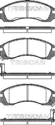 Triscan Bremsbelagsatz, Scheibenbremse Vorderachse U.A. FüR CitroËN, Mitsubishi-image