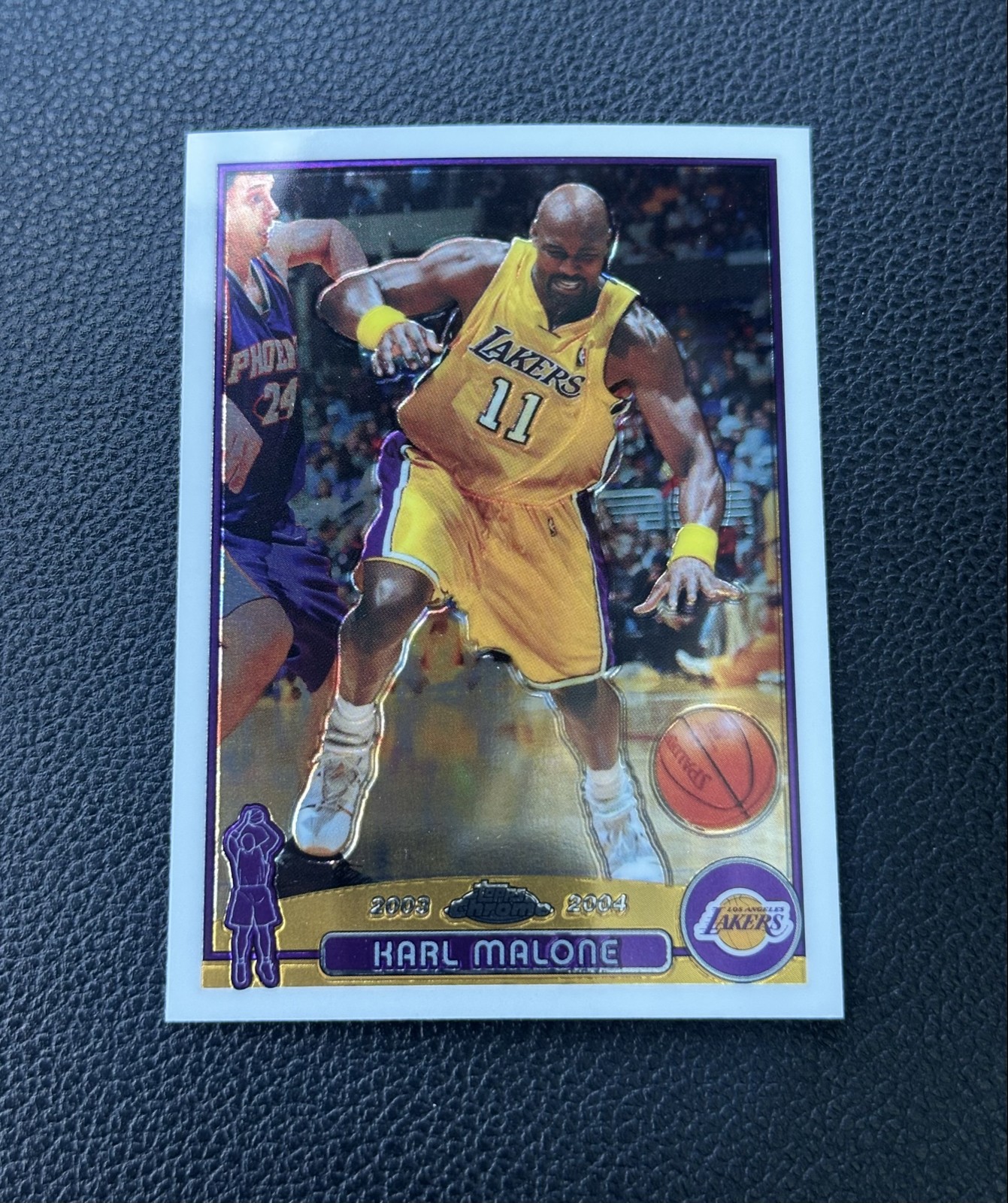 2003-04 Topps Chrome Karl Malone #32 Basketball Card Los Angeles Lakers