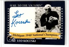 2003 TK LEGACY MICHIGAN WOLVERINES LEO KOCESKI AUTO #1948F