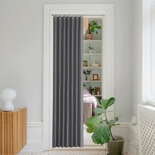 Accordion Blackout Door Curtains for Doorway, Thermal Insulated Privacy Close...