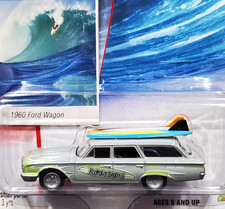 Johnny Lightning 60 1960 Ford Wagon Surf Rods Blow Out Daddies Car +Surfboards