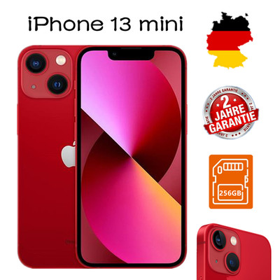 NEW Apple iPhone 13 mini - 256GB (PRODUCT)RED - (Ohne Simlock) (Dual-SIM)  OVP