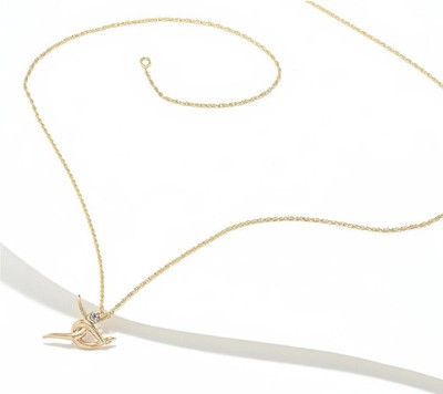 Affinity Goldclad Sterling Silver Diamond Easy Rope chain Necklace 18''