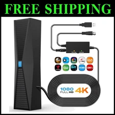 Digital TV Antenna for Local Channels, 360° Signal Booster