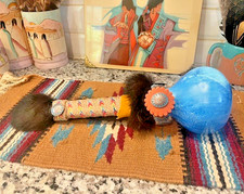 NATIVE AMERICAN GOURD RATTLE BY LITTLEFEATHER