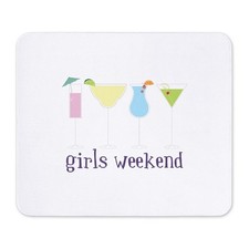 CafePress Girls Weekend Non-slip Rubber Mousepad, Gaming Mouse Pad 1304463697