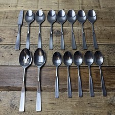 15 pc Stanley Roberts/Rogers Co. ?Allison? Glossy Stainless Flatware Spoons Vtg