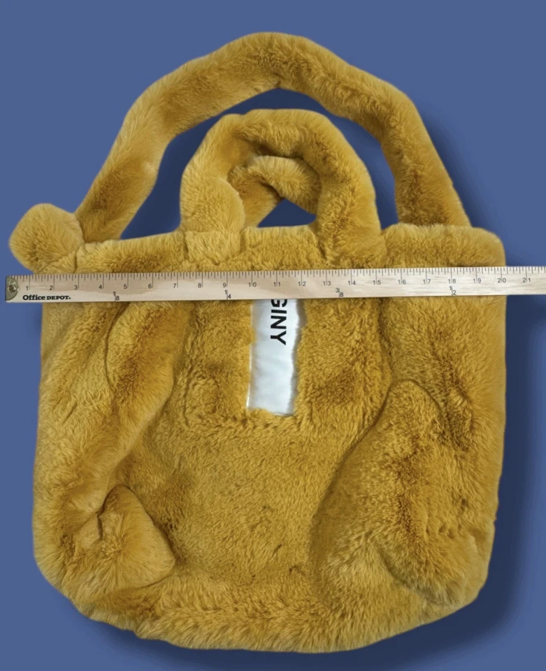 Bolso de Mano GINY Piel Sintética Oro Amarillo Flexible Cierre Magnético Suave Foto 2 de 4